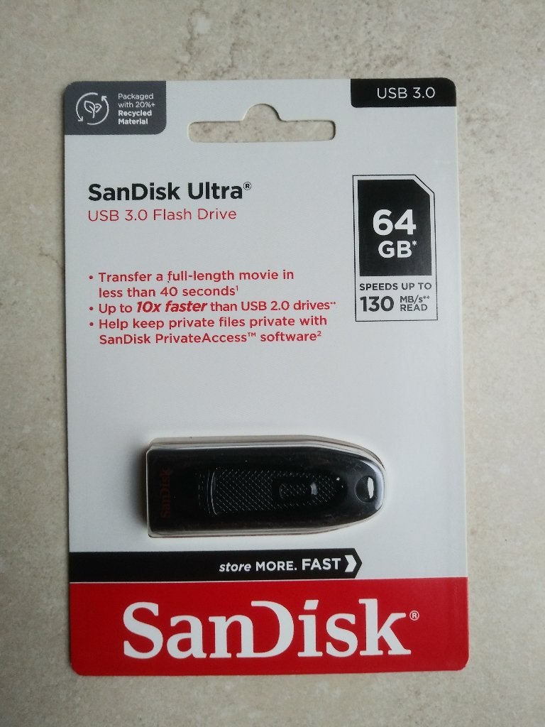 Nouvelle clé USB SanDisk Ultra USB 3.0 64 Go, Informatique & Logiciels, Enlèvement ou Envoi, Neuf, Sandisk, 64 GB