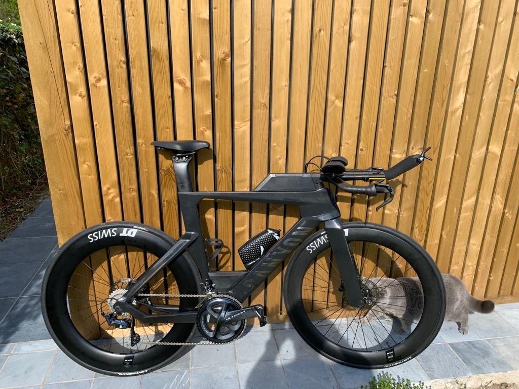 Triathlonfiets Canyon, Fietsen en Brommers, Carbon, Heren, Zo goed als nieuw, 53 tot 57 cm