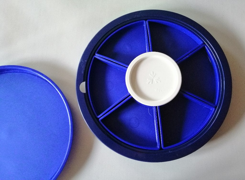 Tupperware™ « Plateau Préludio » bleu foncé, Maison & Meubles, Envoi, Utilisé, Bleu, Récipient ou Bol