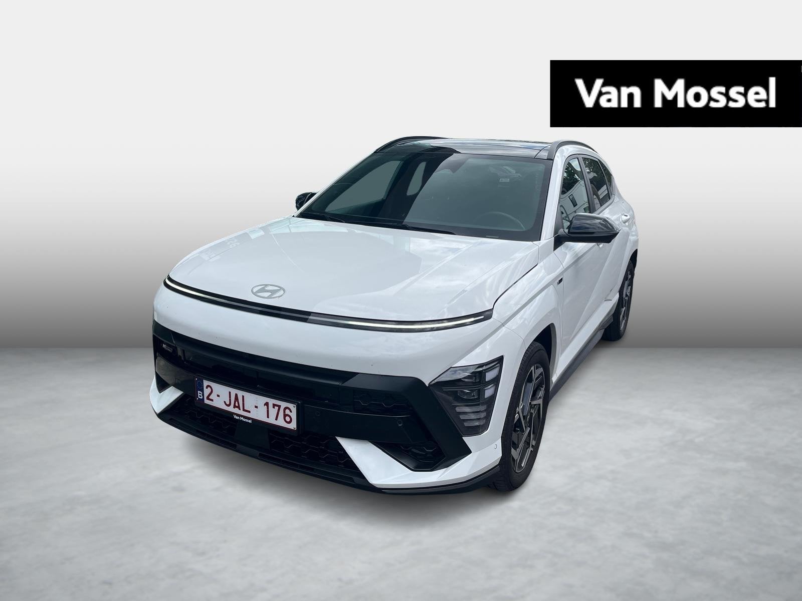 Hyundai Kona 1.6 GDi Hybrid Shine N-Line Sensation 6-DCT Gar, Auto's, Hyundai, Stof, 4 cilinders, 1600 cc, Wit