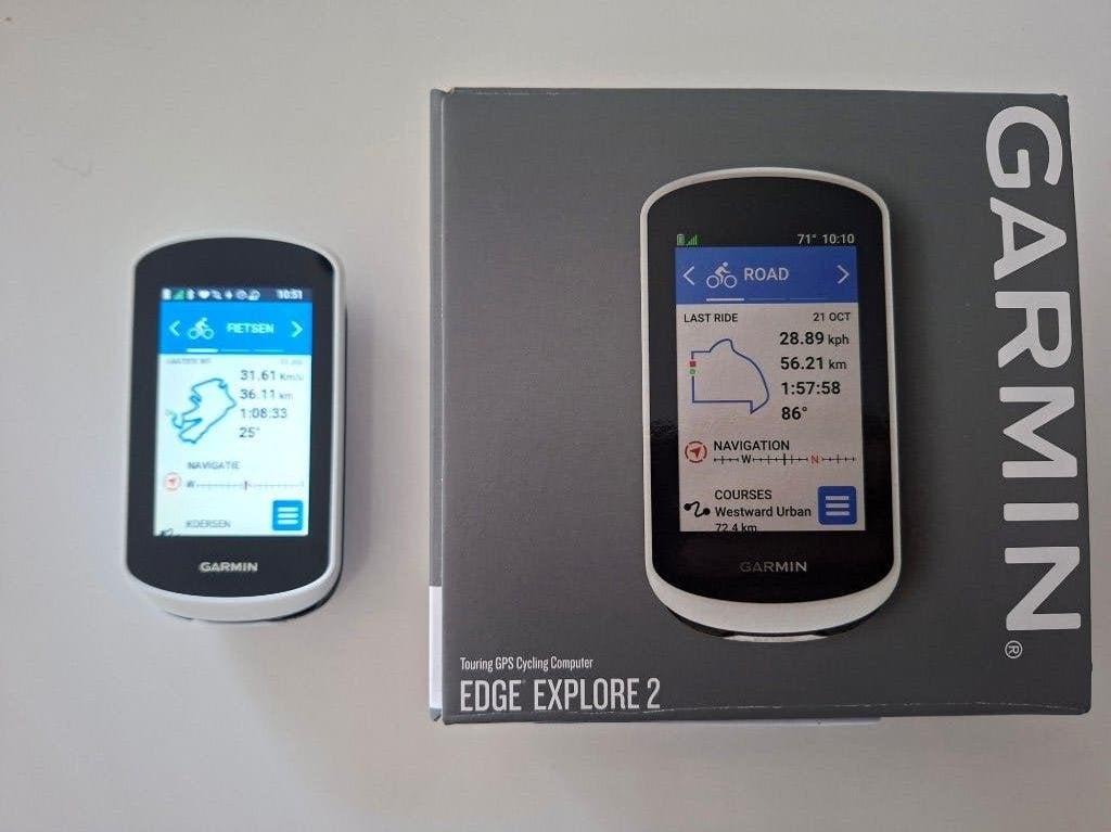 Garmin Edge Explore 2, Fietsen en Brommers, Fietsaccessoires | Fietscomputers, Nieuw, Cadanssensor, Draadloos, GPS, Hartslagsensor
