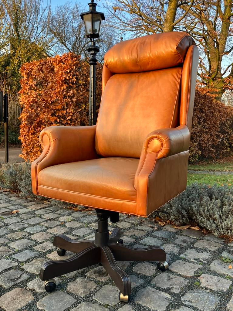 Grote vintage ‘Ethan Allen’ bureaustoel / fauteuil, Antiek en Kunst, Ophalen