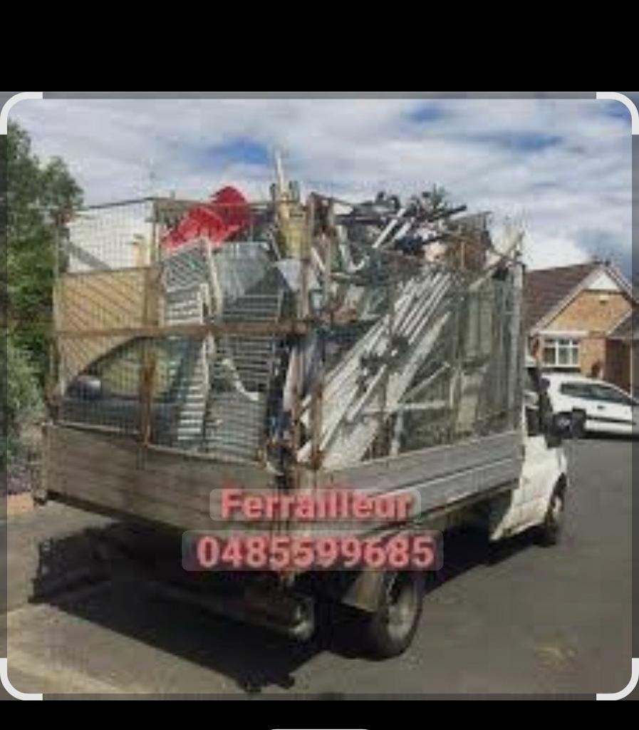 Ferrailleur Bruxelles 0485-599-685 enlevé votre metal gratis, Ophalen