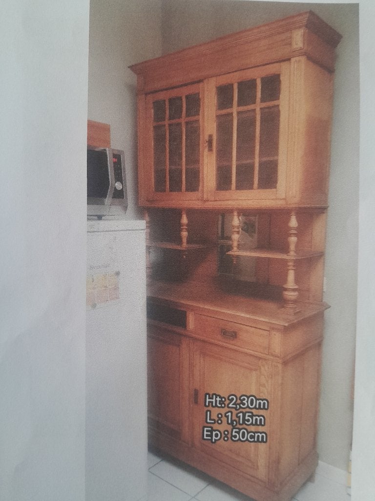 Vaisselier double-corps en bois Bon État, Antiquités & Art, Enlèvement