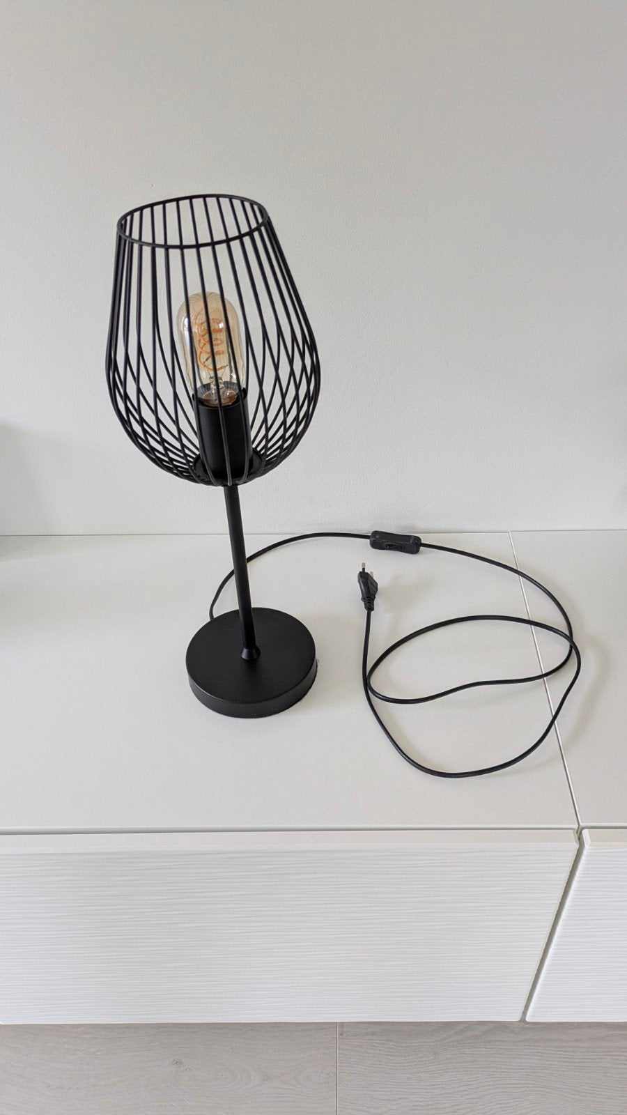 tafellamp zwart metaal 45 CM hoog, Zwart, Ophalen, Metaal