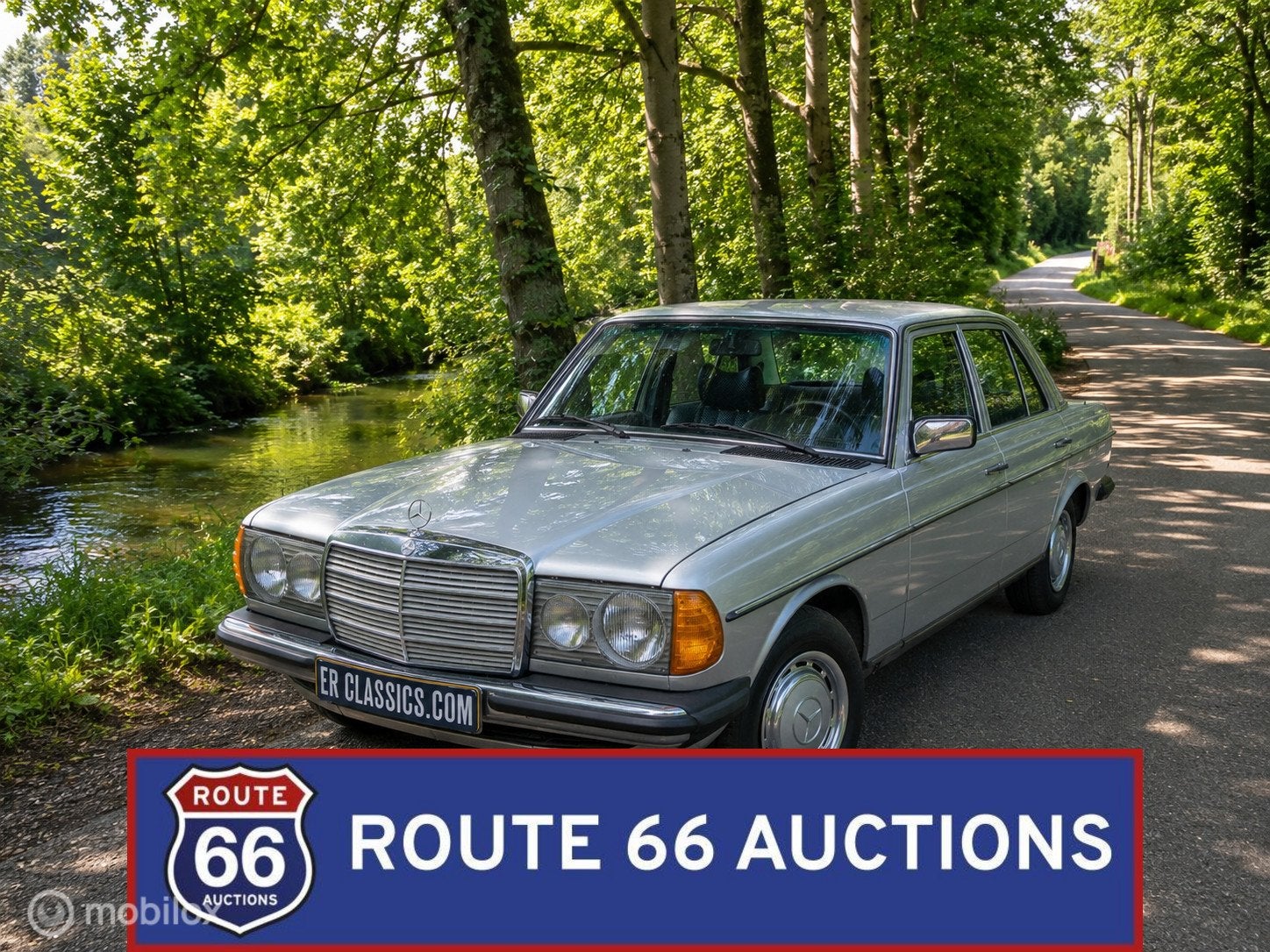 Mercedes-Benz 250 | 1978 | Route 66 Auctions, Auto's, Zwart, Mercedes-Benz, Bedrijf, Handgeschakeld