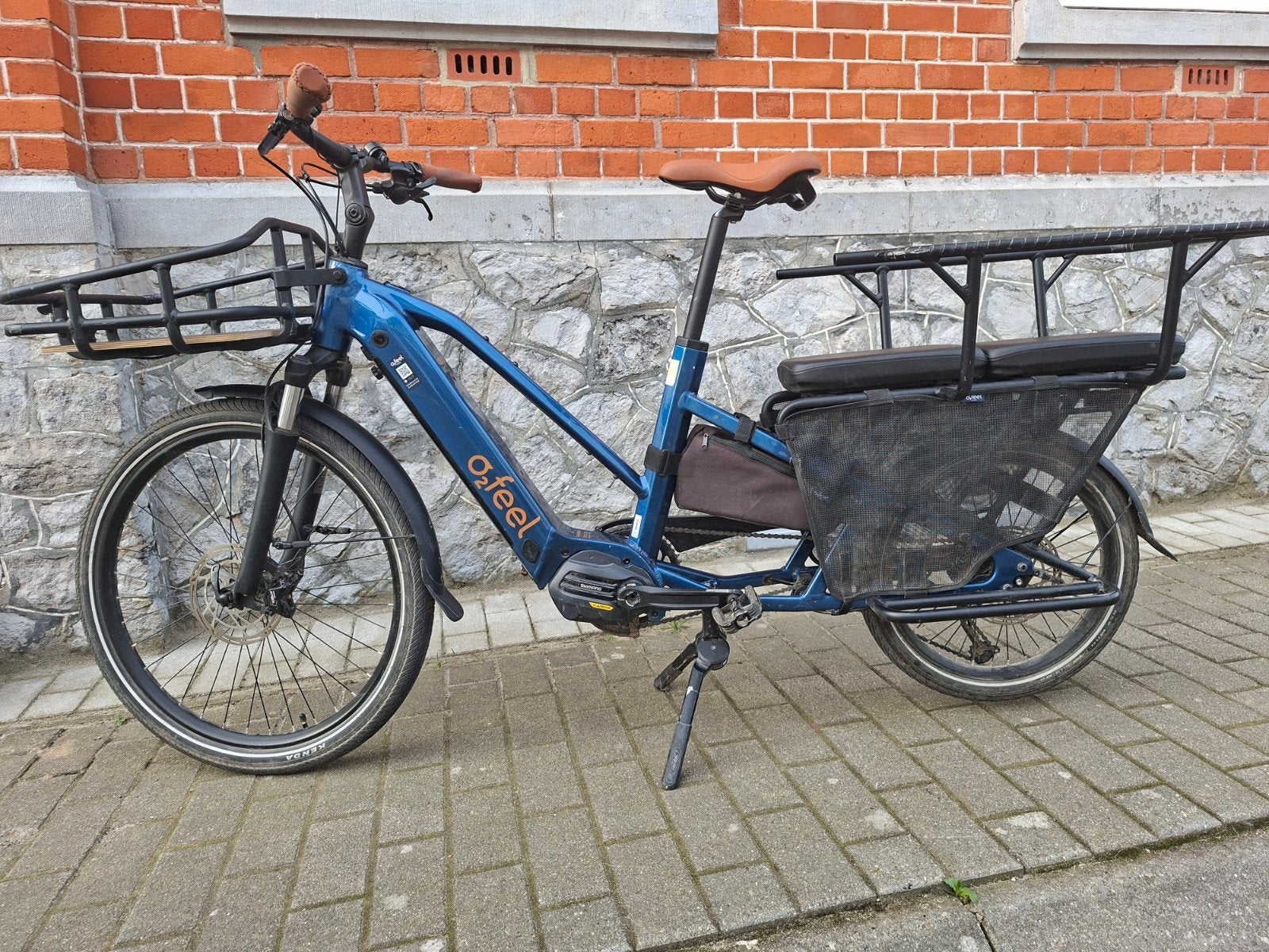 vélo long tail O2feel, Vélos & Vélomoteurs, Enlèvement, Utilisé, 30 à 50 km par batterie, Autres marques