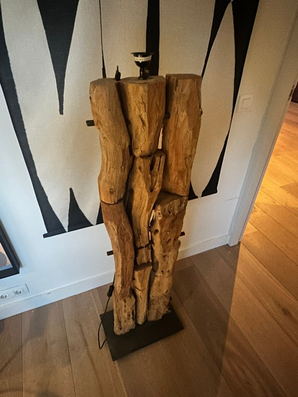 Lamp, designer, hout, Ophalen, Gebruikt