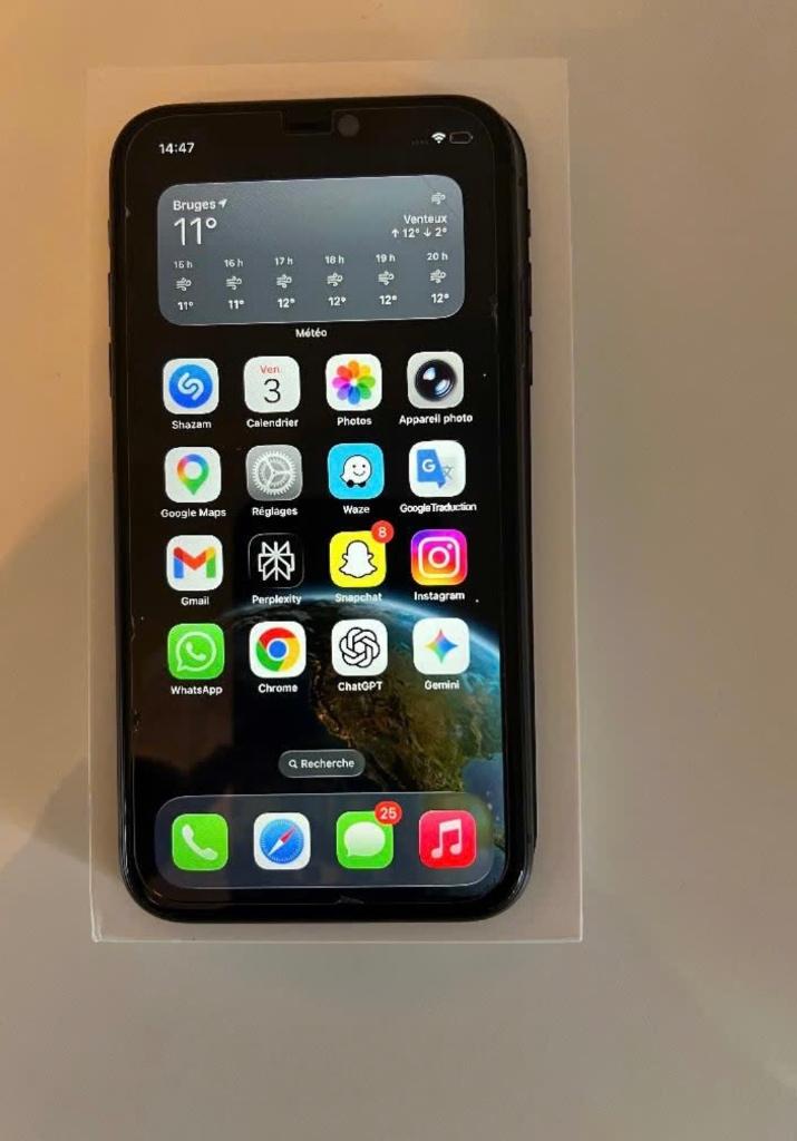 iPhone 11 128 giga, Télécoms, Téléphonie mobile | Apple iPhone, 128 GB, Enlèvement ou Envoi, 76 %, Sans abonnement