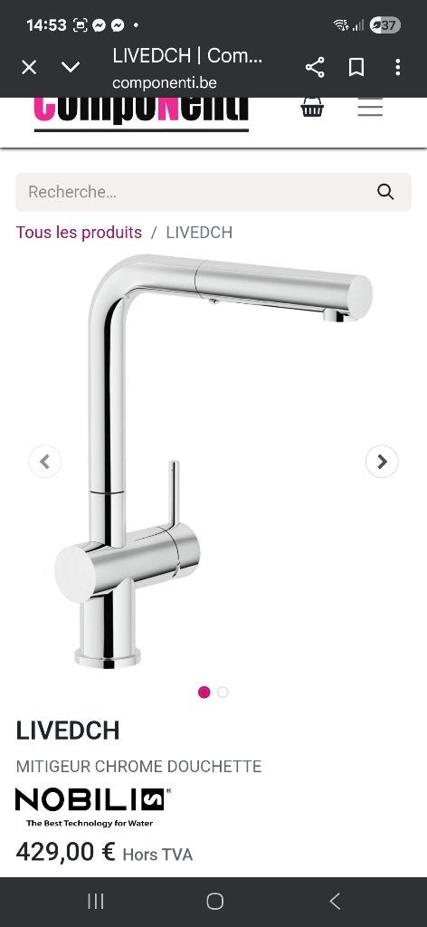 Robinet douchette cuisine chromé, Enlèvement, Neuf, Argenté