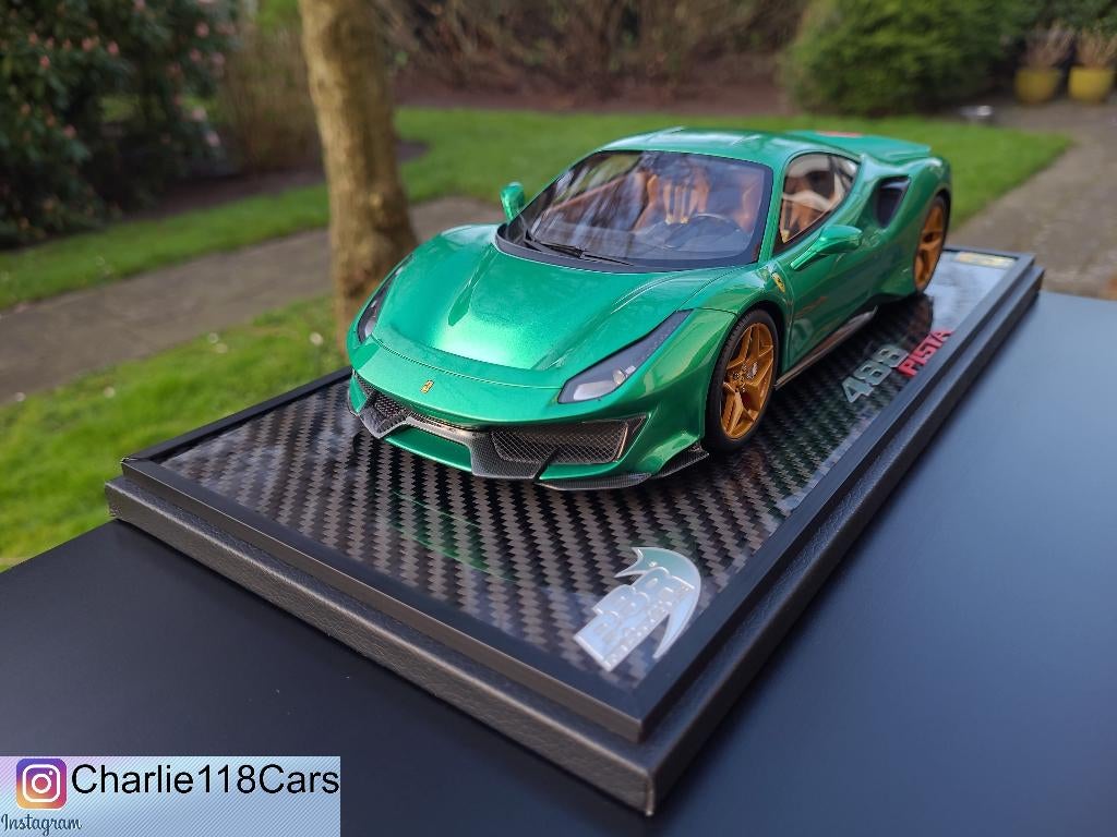 BBR 1/18 Ferrari 488 Pista – Gloss Green, Ophalen of Verzenden, Nieuw