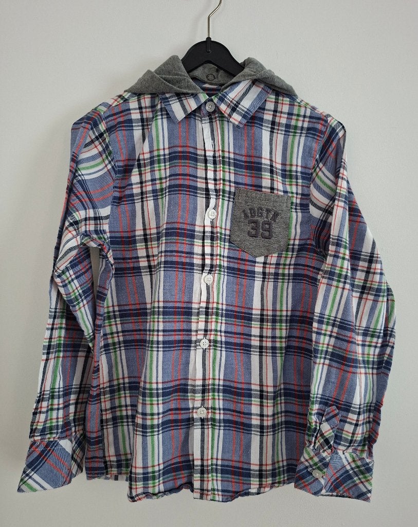 150cm/12ans hemd met capuchon, Kinderen en Baby's, Ophalen, Zo goed als nieuw, Shirt of Longsleeve, Jongen