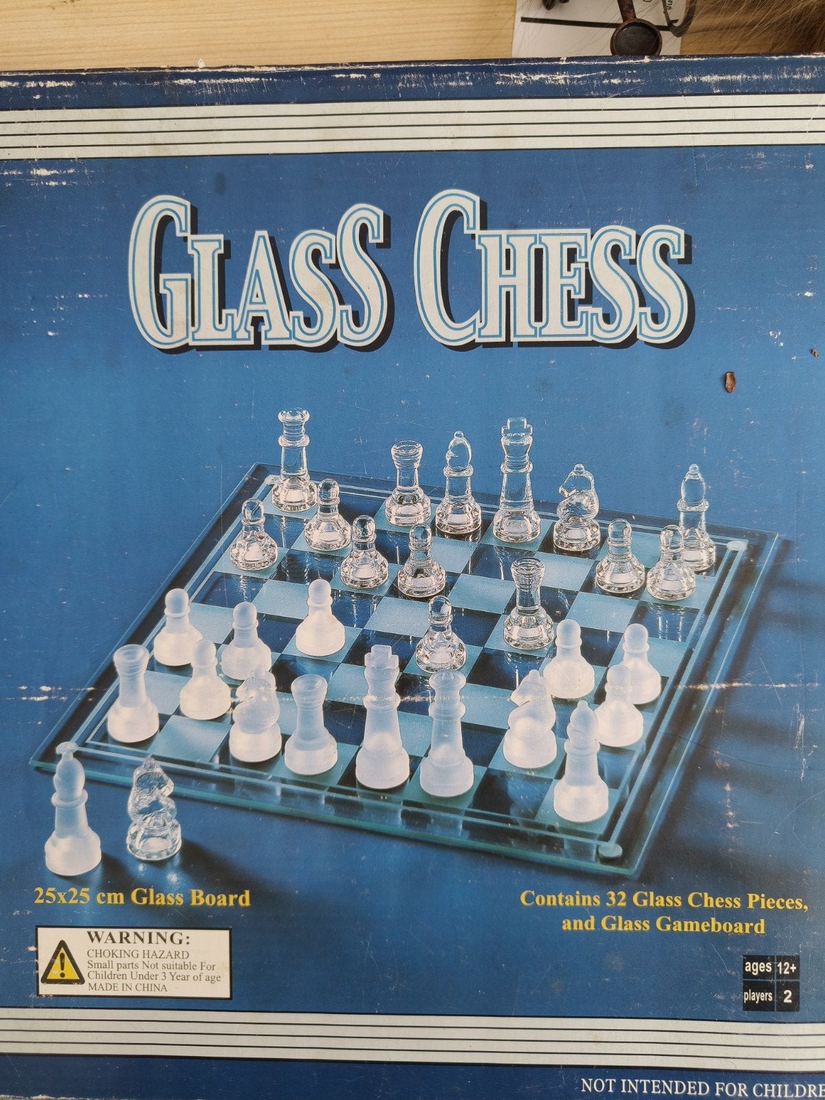 Glass chess set, Hobby en Vrije tijd, Gezelschapsspellen | Bordspellen, Ophalen