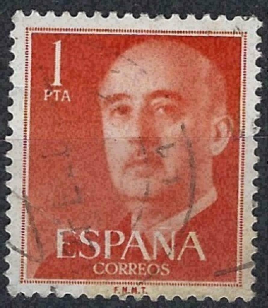 Espagne 1955-1958 - Yvert 864 - Général Francisco Franc (ST), Envoi, Affranchi