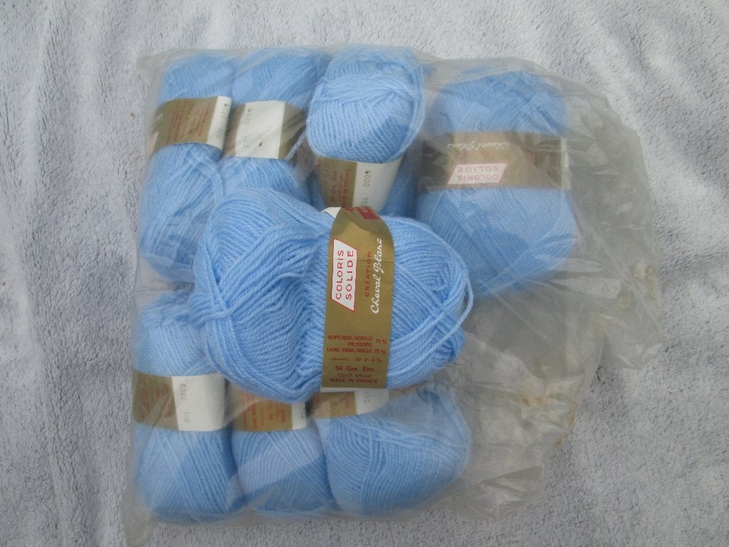 Laine à tricoter bleue claire, Enlèvement, Neuf, Tricot, Autres types