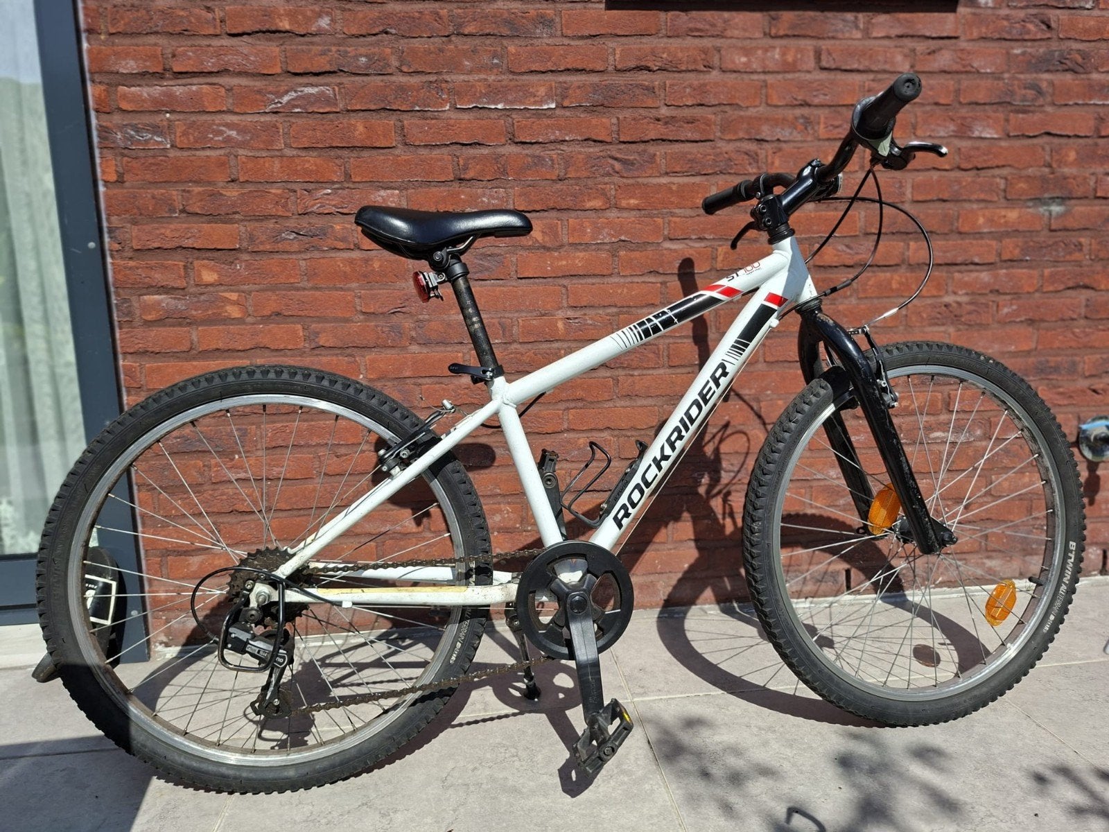 Wit Rockrider fiets, Minder dan 10 versnellingen, 50 tot 53 cm, Schijfrem, Ophalen