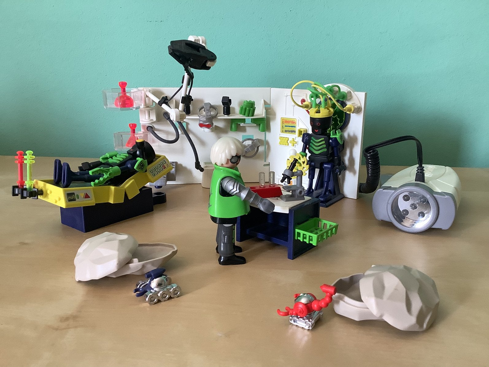 Playmobil - Laboratoire du Robot Gang et lampe (4880), Enfants & Bébés, Enlèvement ou Envoi, Comme neuf