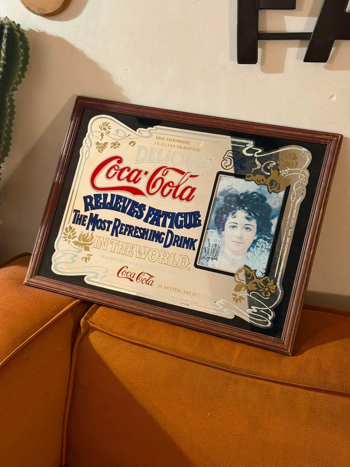 Vintage coca-cola reclamespiegel, Ophalen