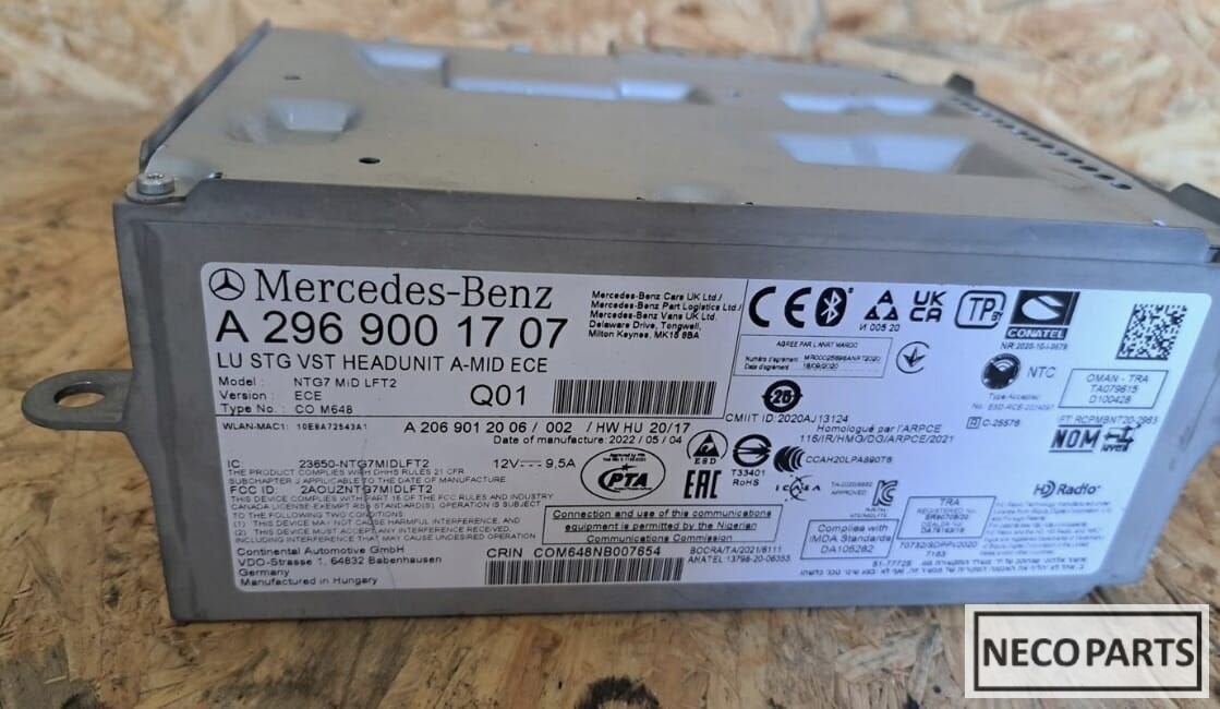 MERCEDES W206 W254 RADIO NAVIGATIE NAVIGATIESYSTEEM, Utilisé, -, -, Enlèvement ou Envoi