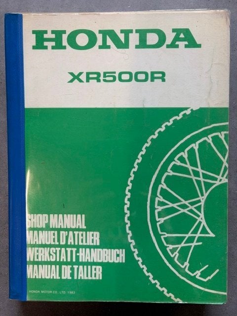 Werkplaatshandboek Honda XR500R, Motoren, Handleidingen en Instructieboekjes, Ophalen of Verzenden, Honda