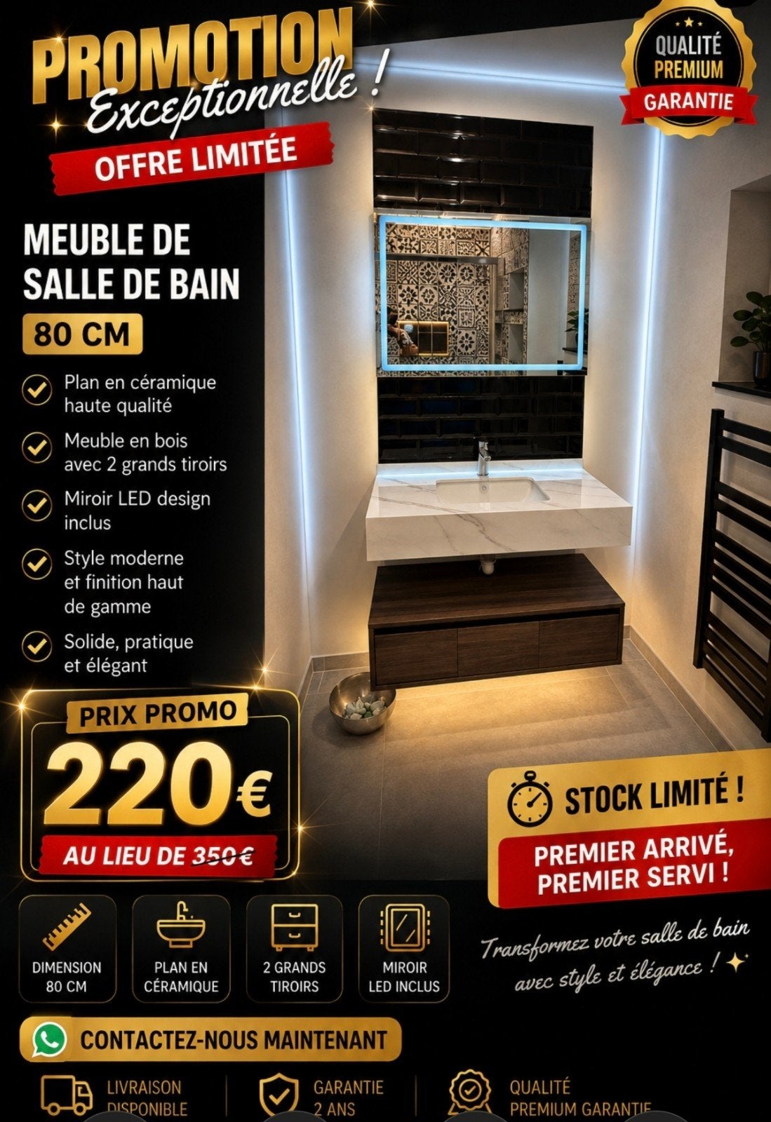 meuble de salle de bain, Enlèvement