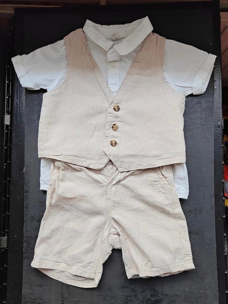 Linnen setje, Kinderen en Baby's, Babykleding | Maat 80, Ophalen, H&M, Nieuw, Setje