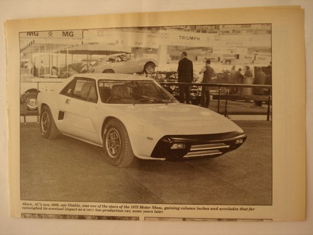 AC 3-litre 3000ME 1973 Ford Brochure AC Ace 1998 Press photo, Boeken, Auto's | Folders en Tijdschriften, Gelezen, Ford, Verzenden