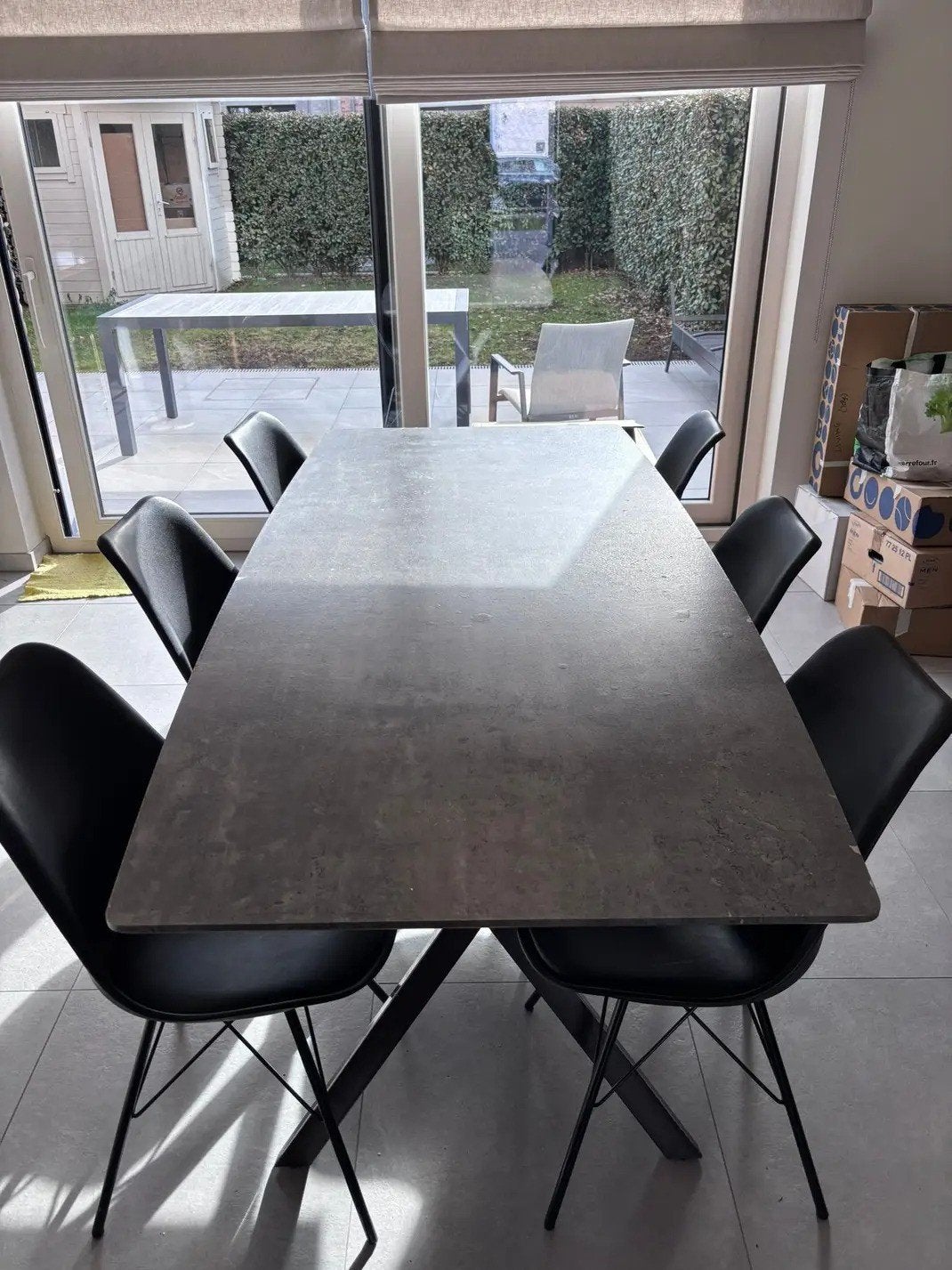 eettafel, Ophalen, Gebruikt, 150 tot 200 cm, 50 tot 100 cm