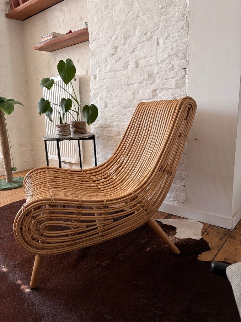 Design stoel, Ophalen, Zo goed als nieuw, Bruin, Eén