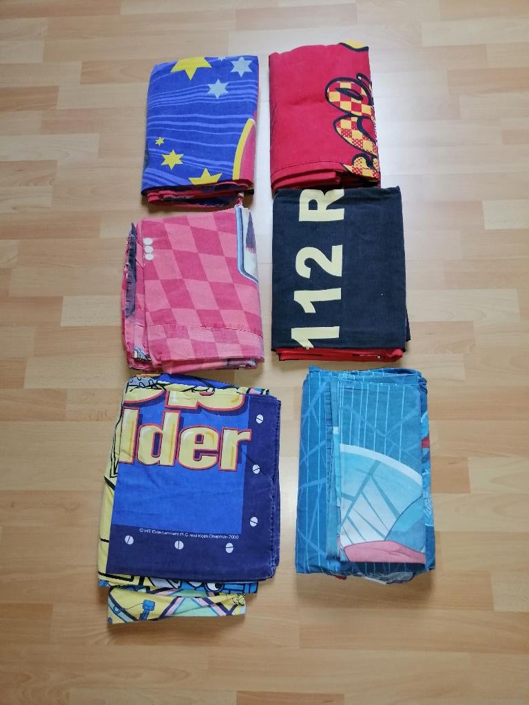 6 éénpersoonsdekbedovertrekken, Ophalen, Gebruikt, Dekbedovertrek