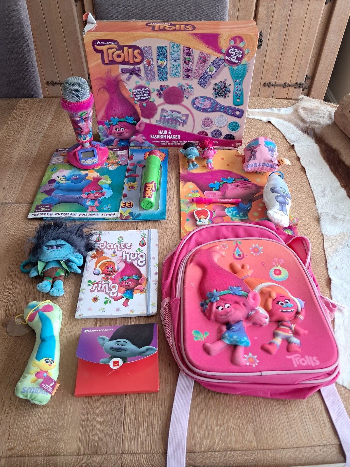 Trolls Megapakket met Rugzak, Speelgoed en Werkende Micro, Collections, Enlèvement, Autres personnages