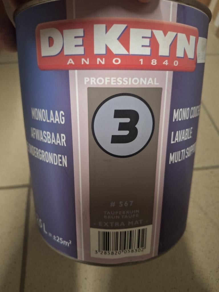 5l muurverf Taupe bruin, Enlèvement, Brun