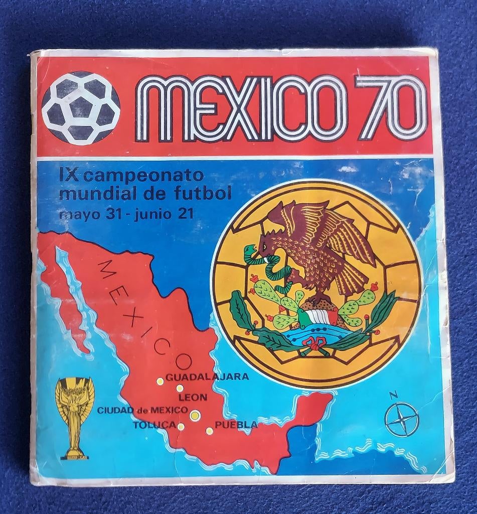 Panini sticker album voetbal  ' WK Mexico 1970 ', Verzamelen, Ophalen of Verzenden, Gebruikt, Poster, Plaatje of Sticker