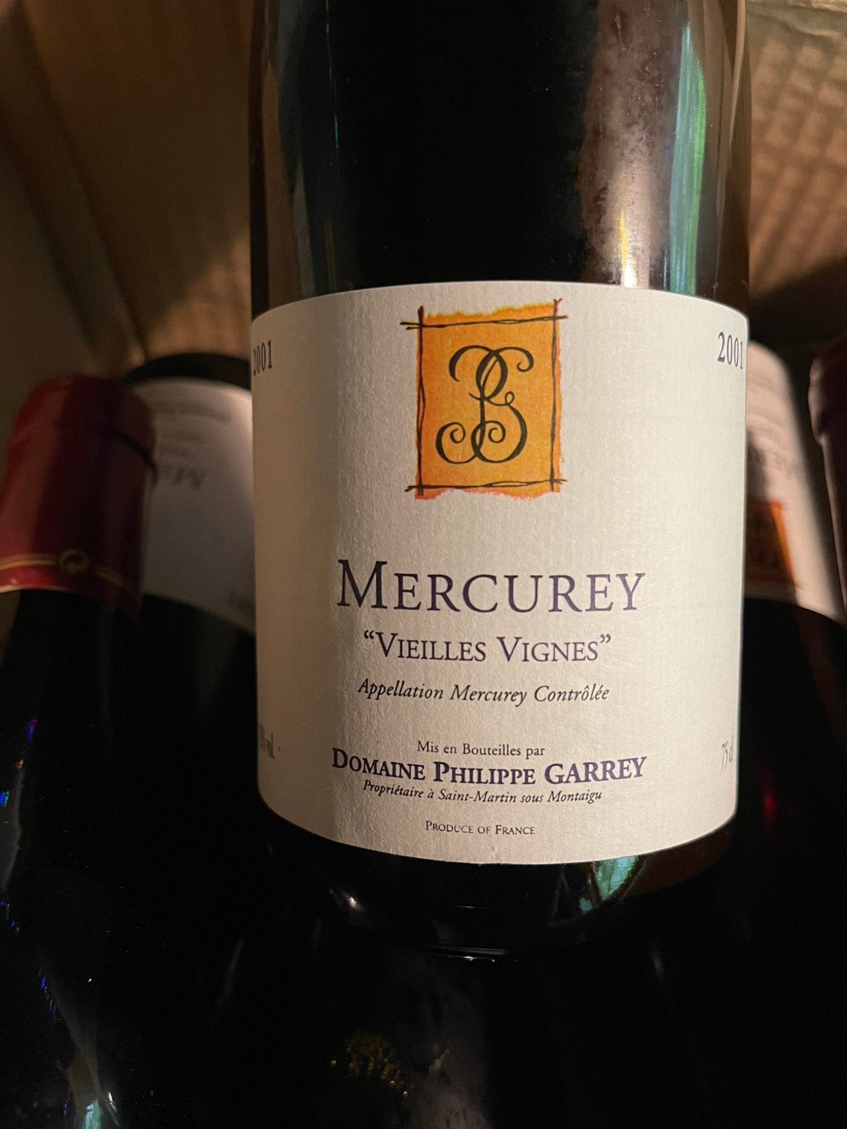 Mercurey "Vieilles Vignes" uit 2001, Enlèvement, Comme neuf, France, Vin rouge