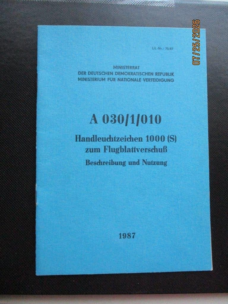 DDR.1987. Reglement voor verschieten van pamfletten, Verzenden