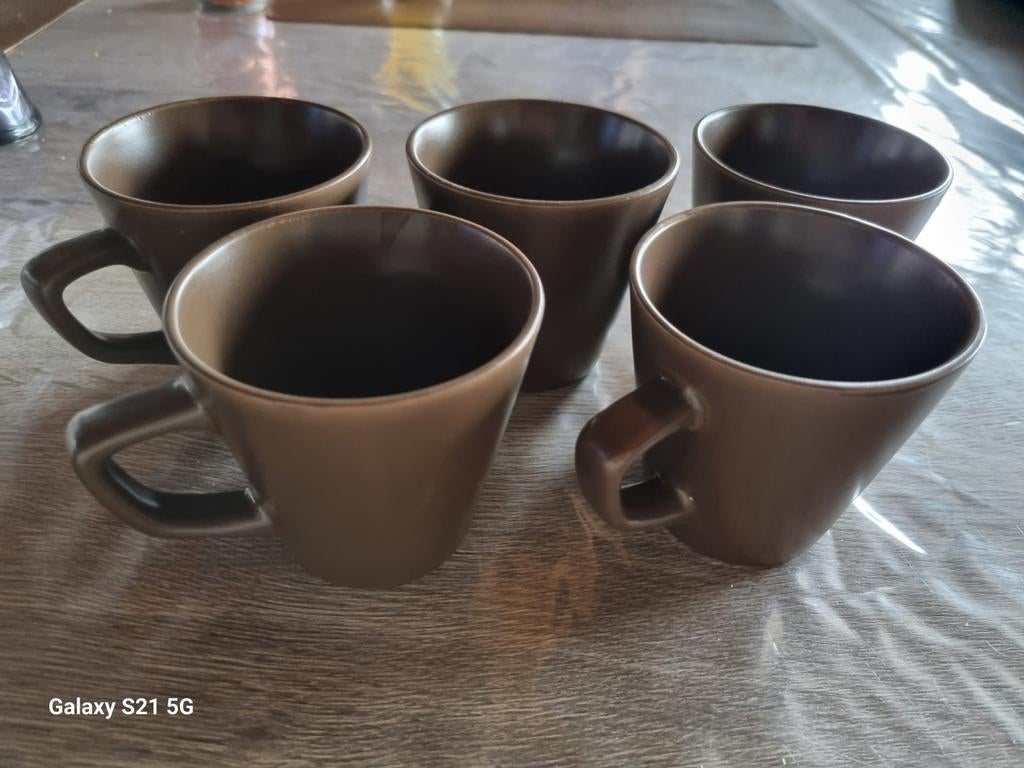 5 Senseo tassen en bordjes, Huis en Inrichting, Keuken | Servies, Ophalen
