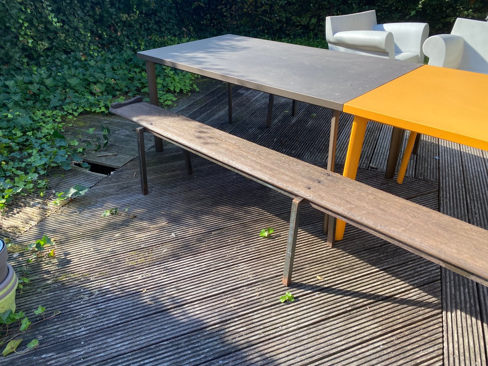 oerstevige tuintafel(s) en tuinbank(en), Antiek en Kunst, Ophalen