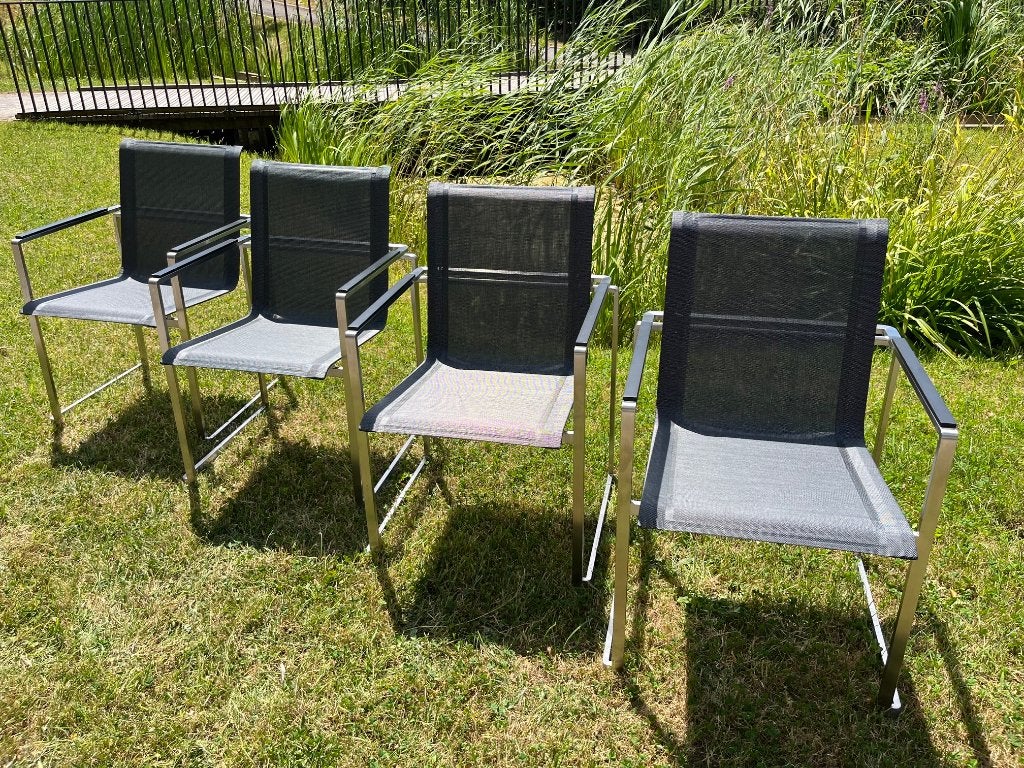 Chaises de jardin Seattle Design, Inox, Empilable, Comme neuf, Enlèvement