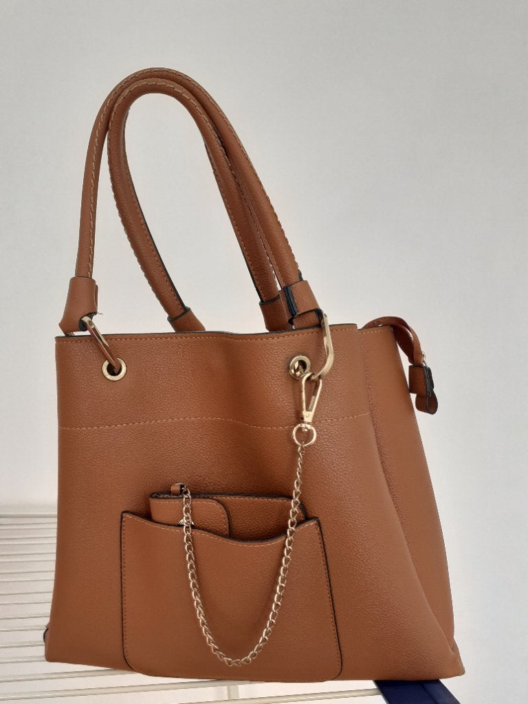 Handtas, Handtassen en Accessoires, Ophalen, Gebruikt, Bruin, Handtas