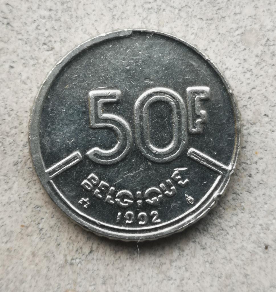 Stuk van 50 Belgische frank 1992, Postzegels en Munten, Ophalen of Verzenden