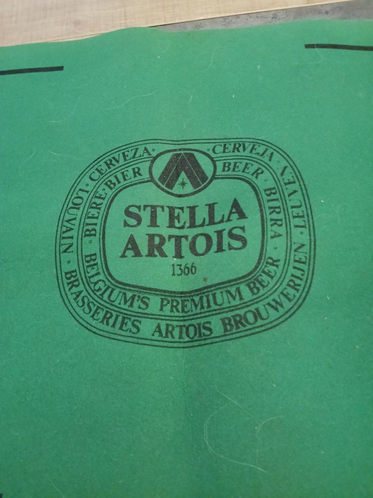 Vintage Stella Artois speelkaarten mat, Verzamelen, Ophalen of Verzenden, Stella Artois