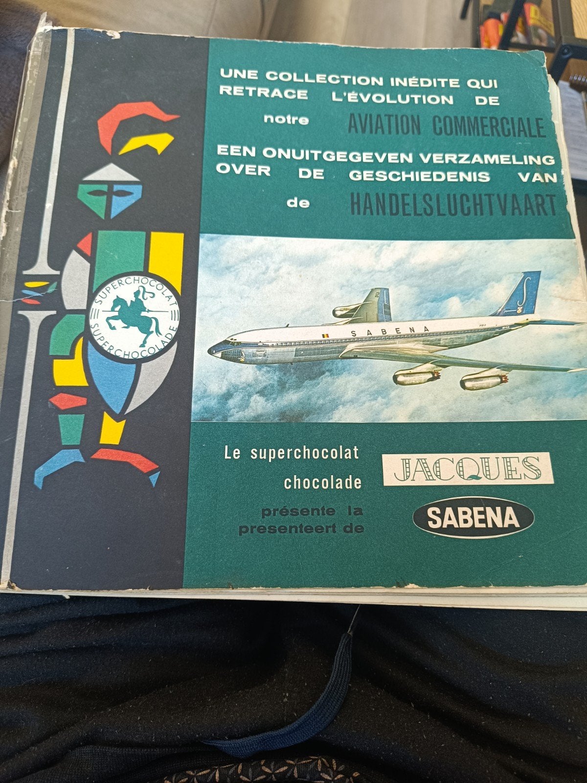 vintage sticker boek van Jacques over Sabena, Enlèvement, Utilisé