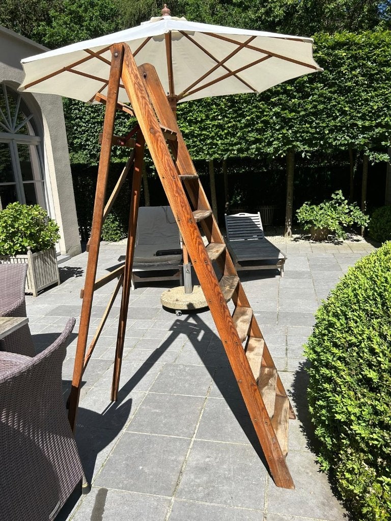 Houten schildersladder, Doe-het-zelf en Bouw, Ophalen, Gebruikt, Ladder, Opvouwbaar of Inschuifbaar
