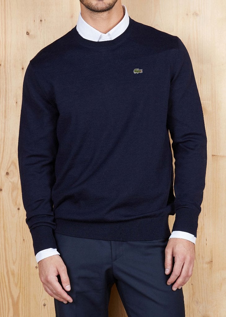 Lacoste merino wol trui ronde hals S,M,L,XL,2XL,3XL,4XL, Overige kleuren, Verzenden, Lacoste, Nieuw
