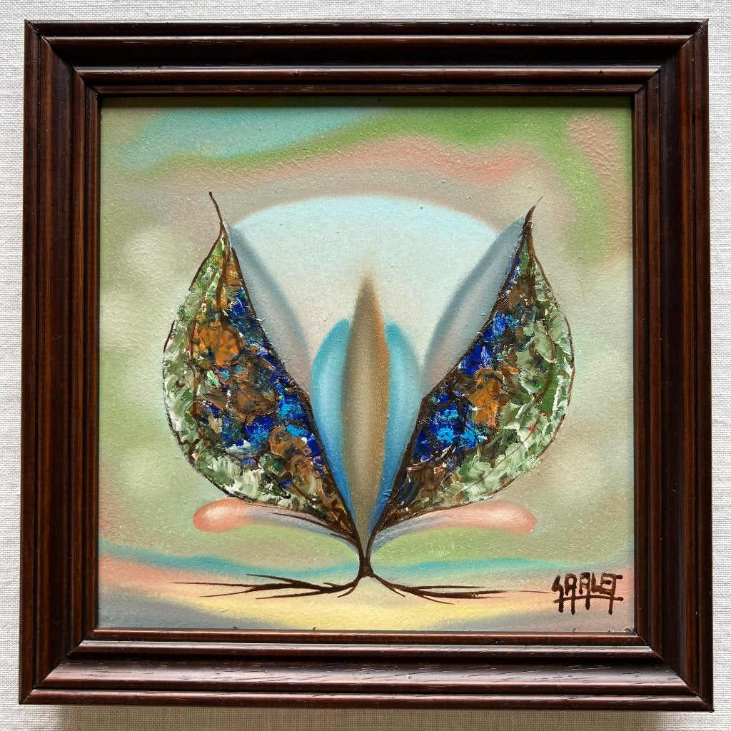 Schilderij Werner Sarlet (surrealisme) – Olieverf op paneel, Peinture à l'huile, Panneau, Surréalisme, Signé