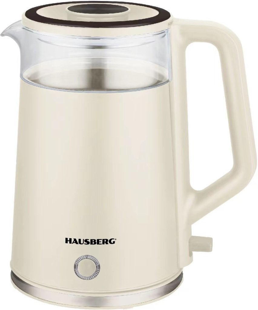 Hausberg Elektrische Waterkoker 2,0 L, Beige 1800 W, Maison & Meubles, Cuisine | Vaisselle, Neuf, Théière, Métal, Autres marques