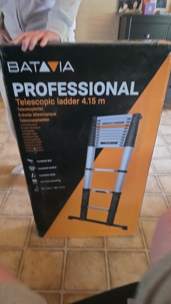 Professional Telescopic ladder 4.15m van Batavia, Neuf, Pliable ou rétractable/escamotable, Échelle, Enlèvement