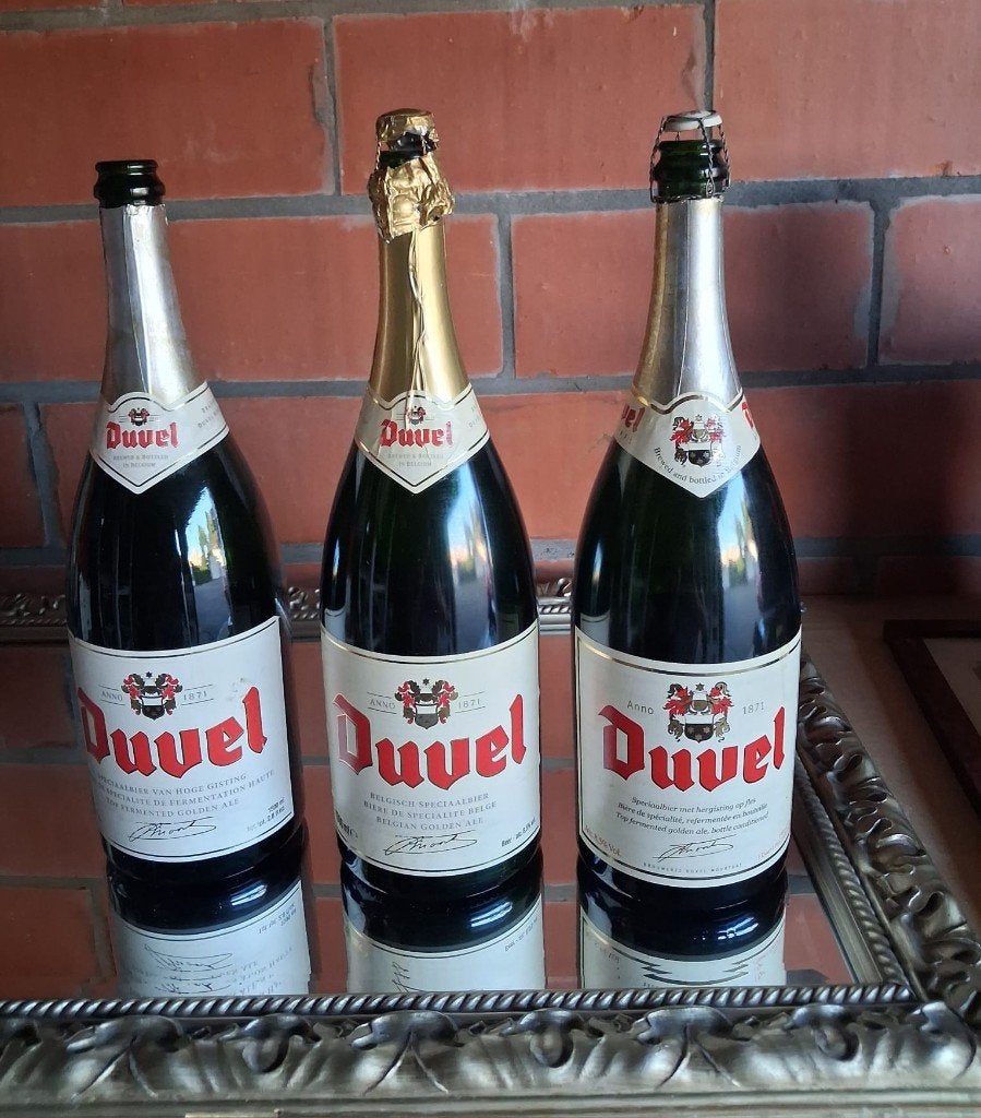 duvel lege flessen, Verzamelen, Biermerken, Ophalen, Gebruikt, Flesje(s), Duvel