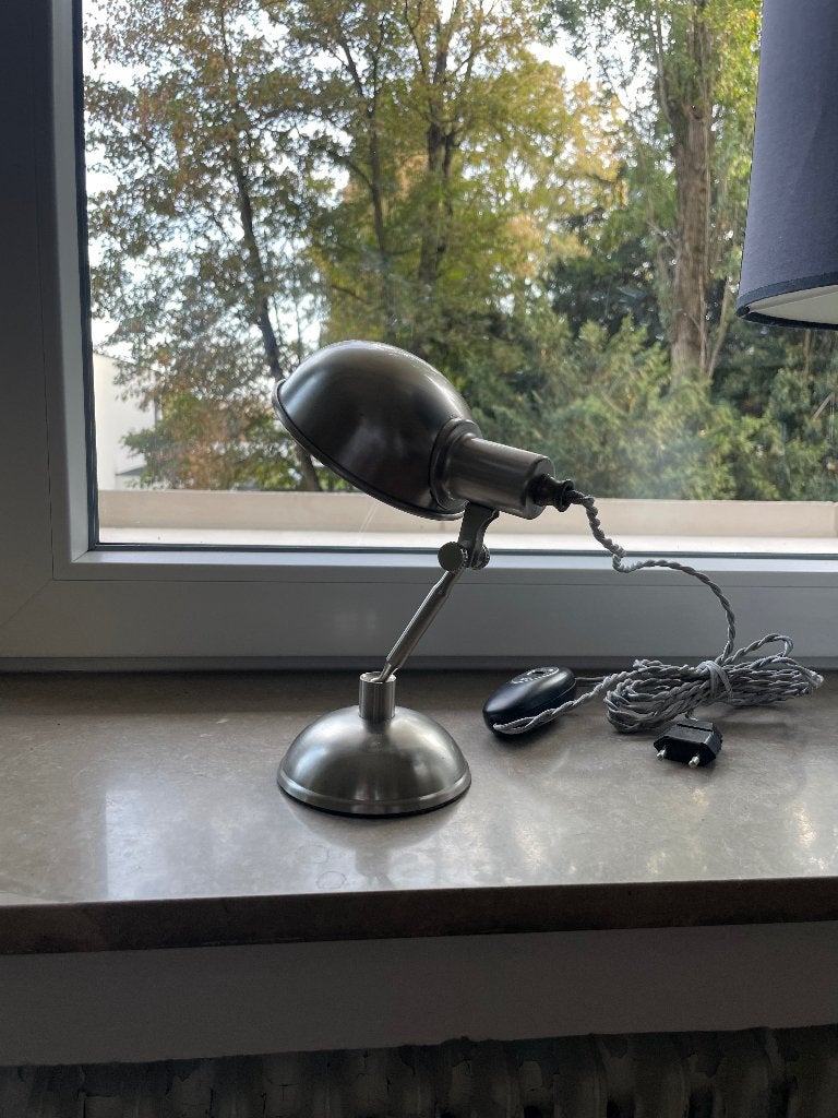 LAMPE DE TABLE style vintage, Dimmable, Vintage, Argenté, Comme neuf