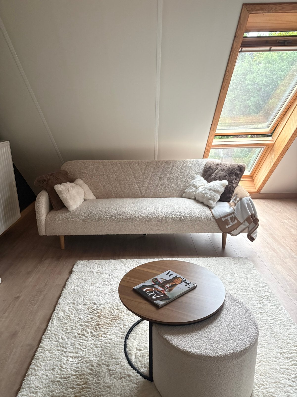 Slaapzetel teddy , wit, Ophalen, Nieuw, Hout
